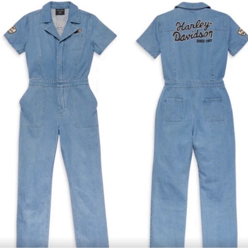 Harley Davidson women’s denim jumpsuit